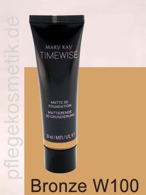 Mary Kay TimeWise Matte 3D Foundation, Bronze W 100