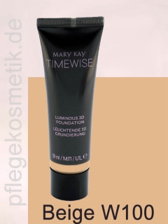 Mary Kay TimeWise Luminous 3D Foundation, Beige W100 Mary Kay TimeWise Luminous 3D Foundation, Beige W100