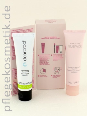 Mary Kay Masking Minis Set, TimeWise Renewing Gel Mask + Clear Proof Deep Cleansing Charcoal Mask